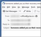 Oplichting via e-mail Someone Added You As Their Recovery