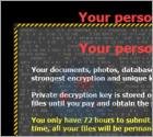 'Je persoonlijke bestanden werden versleuteld' Virus