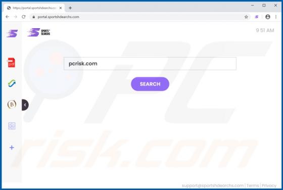 De SportsHDSearchs browserkaper