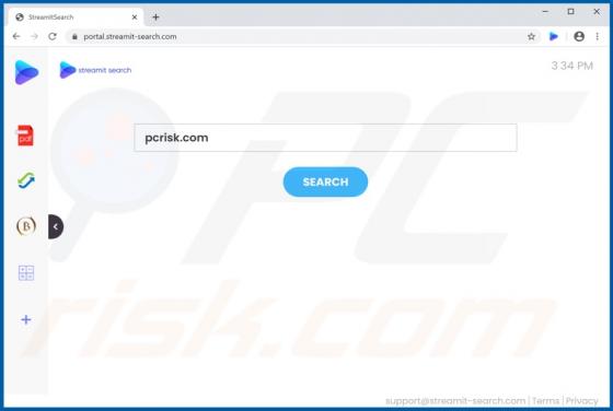 De StreamItSearch browserkaper