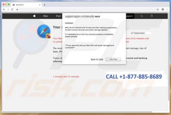 Oplichting via pop-up 'ZEUS VIRUS DETECTED !!!' (Mac)