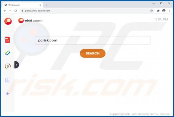 De WinkiSearch browserkaper