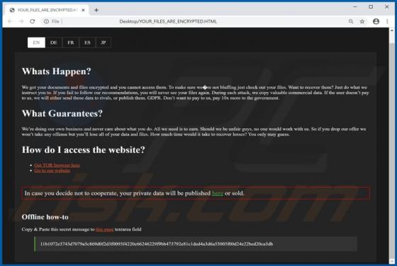 De Suncrypt ransomware