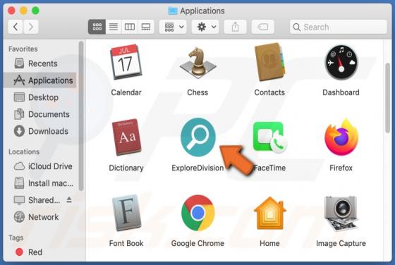 De ExploreDivision adware (Mac)