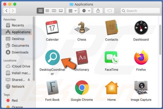 De DesktopCoordinator adware (Mac)