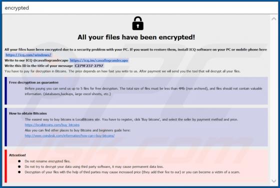 De Horse ransomware