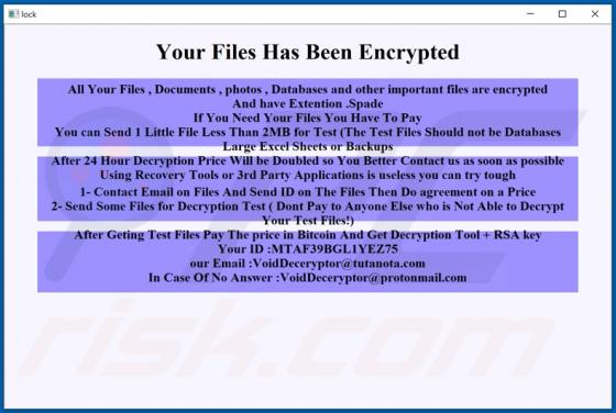 De Spade ransomware