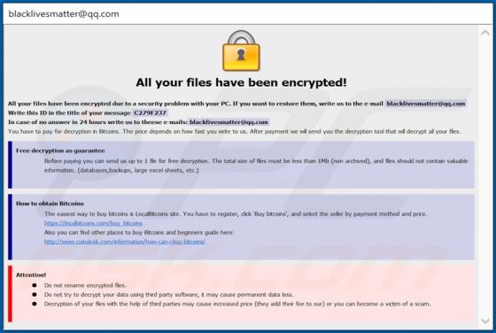 De Blm ransomware