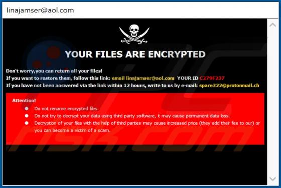 De Lina ransomware