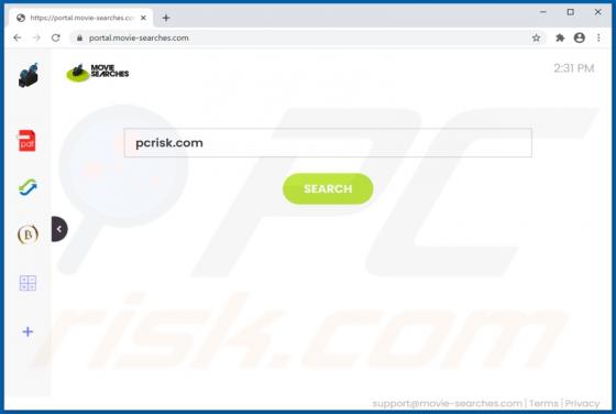 De MovieSearches browserkaper