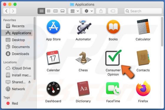 De Consumer Opinion adware (Mac)