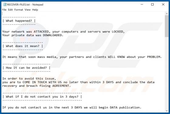 De Egregor ransomware