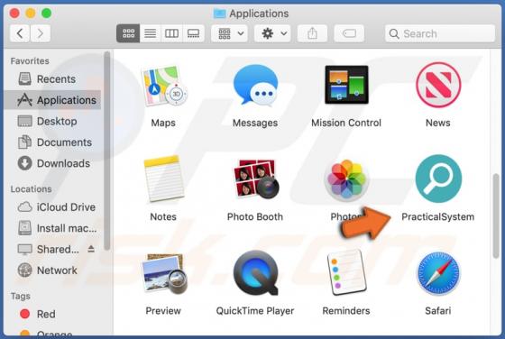 De PracticalSystem adware (Mac)