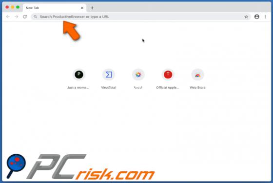 De Search.productivebrowser.com doorverwijzing (Mac)