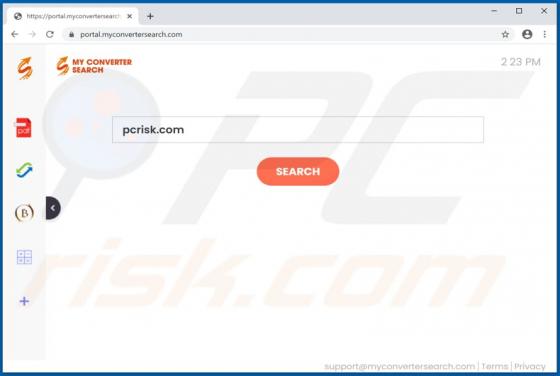 De MyConverterSearch browserkaper
