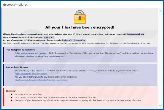 De Zxcv ransomware