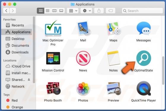De OptimalState adware (Mac)