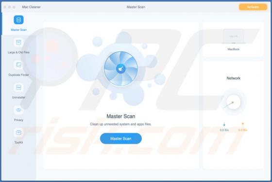 De ongewenste app Mac Cleaner (Mac)