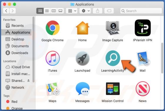 De LearningActivity adware (Mac)