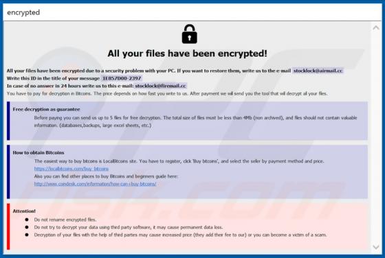 De Elder ransomware