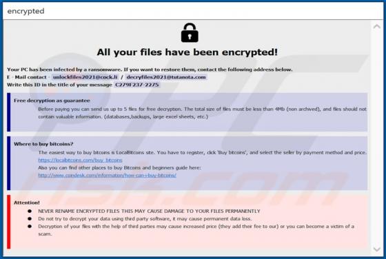 De Acuff ransomware