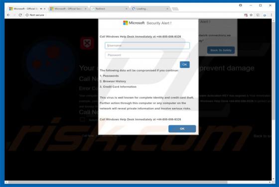 Oplichting "Microsoft Security Alert"