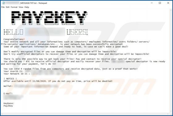 De Pay2Key ransomware