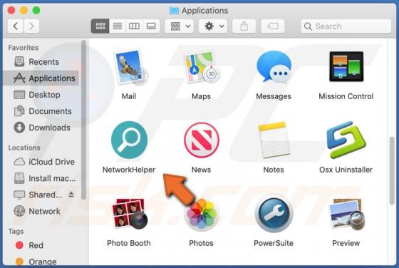 NetworkHelper adware (Mac)