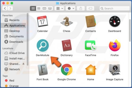 De DevModule adware (Mac)