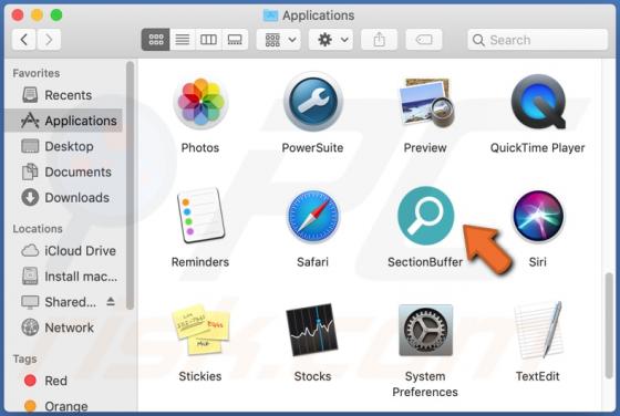 De SectionBuffer adware (Mac)