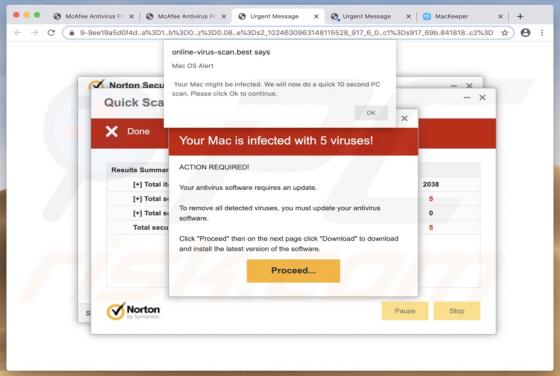 Oplichting via een pop-up "Mac OS Alert POP-UP (Mac)"