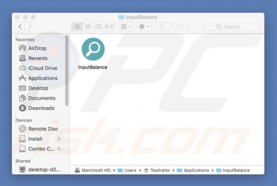 De InputBalance adware (Mac)
