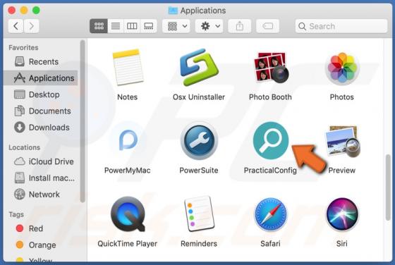 De PracticalConfig adware (Mac)