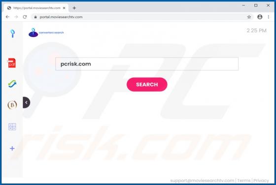 De MovieSearchTV browserkaper