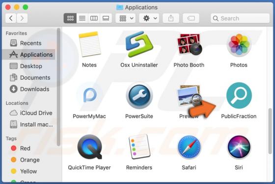 De PublicFraction adware (Mac)