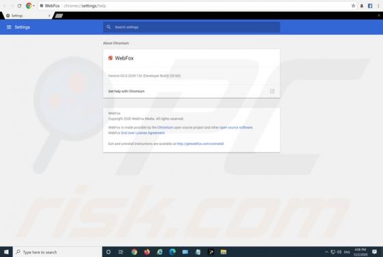 De WebFox adware