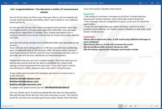 De BBGT ransomware