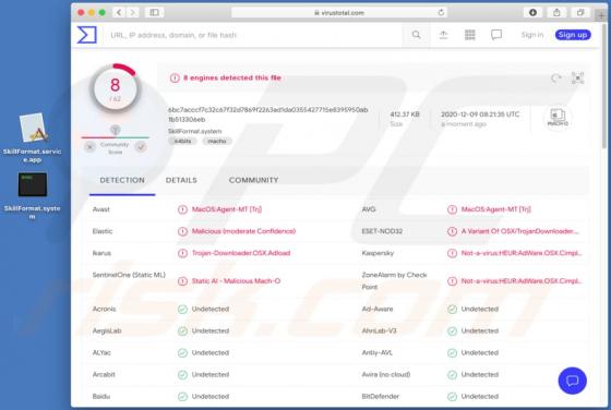 De SkillFormat adware (Mac)