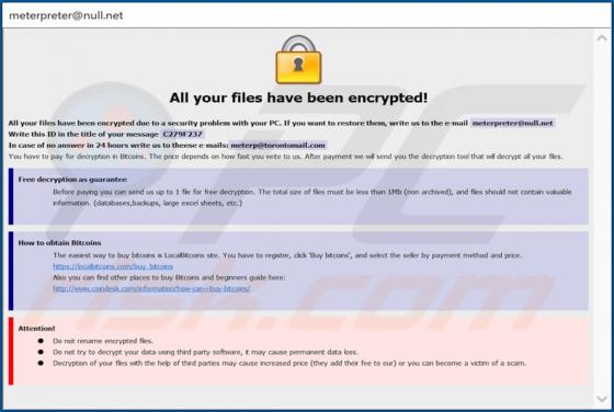 De Mpr ransomware