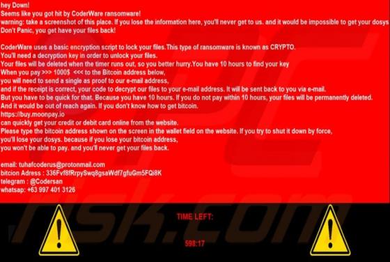 De CoderWare ransomware