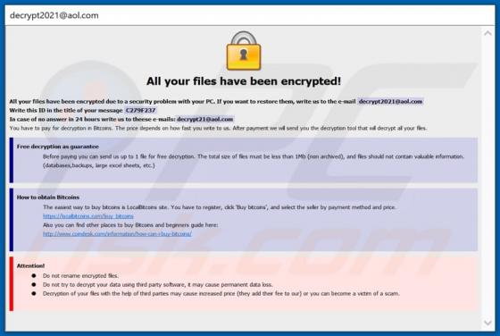 De 2021 ransomware