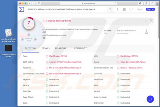 De CompellingState adware (Mac)