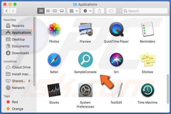 De SampleConsole adware (Mac)