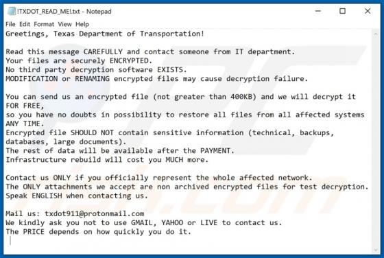 De RansomExx ransomware