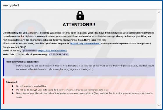 De PAYMENT ransomware