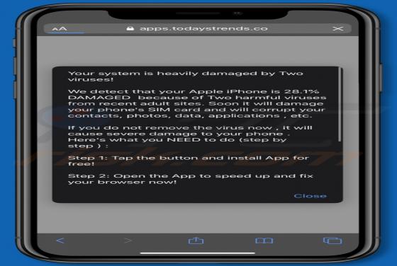 Oplichting via pop-up "Your System Is Heavily Damaged By Two Viruses!" (Mac)