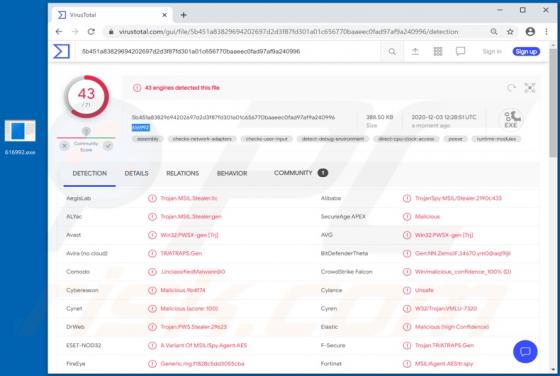 De Snake keylogger