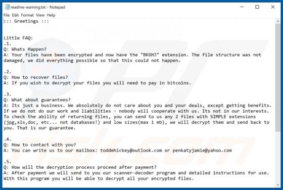 De BKGHJ ransomware