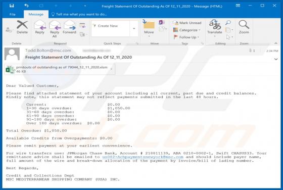 Het MSC e-mail virus