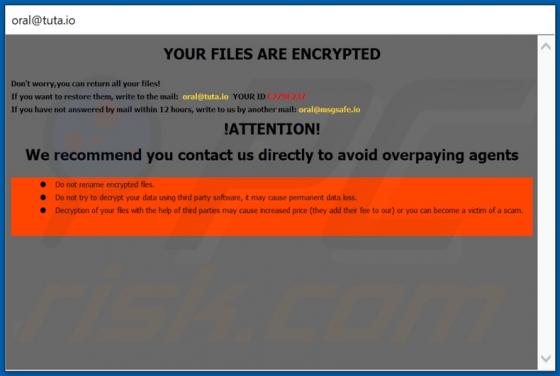 De ORAL ransomware